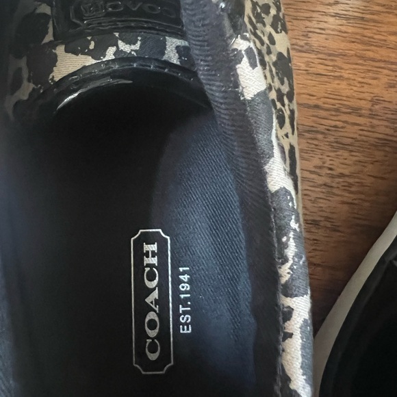 Coach Black and White Leopard Print Sneakers - Picture 10 of 16